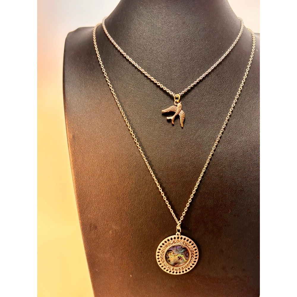 American Eagle Necklace Lot Abalone Bird Pendant Boho Y2K Statement